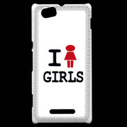 Coque Sony Xperia M I love Girl