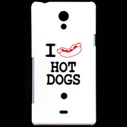 Coque Sony Xperia T I love Hot Dogs