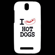 Coque HTC One SV I love Hot Dogs