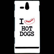 Coque Sony Xperia U I love Hot Dogs