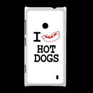 Coque Nokia Lumia 520 I love Hot Dogs