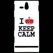 Coque Sony Xperia U I love Keep Calm