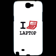 Coque Samsung Galaxy Note 2 I love Laptop