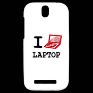 Coque HTC One SV I love Laptop