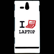 Coque Sony Xperia U I love Laptop