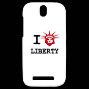 Coque HTC One SV I love Liberty