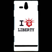 Coque Sony Xperia U I love Liberty