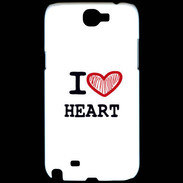 Coque Samsung Galaxy Note 2 I love Heart