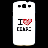 Coque Samsung Galaxy S3 I love Heart