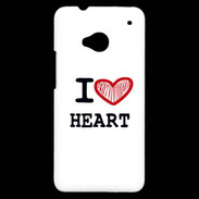 Coque HTC One I love Heart