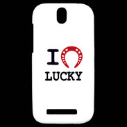 Coque HTC One SV I love Lucky