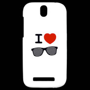 Coque HTC One SV I love Lunette Fun