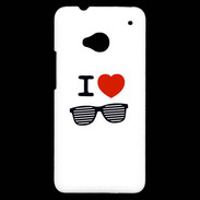 Coque HTC One I love Lunette Fun