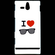Coque Sony Xperia U I love Lunette Fun