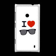 Coque Nokia Lumia 520 I love Lunette Fun