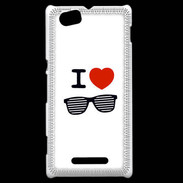 Coque Sony Xperia M I love Lunette Fun