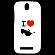 Coque HTC One SV I love Lunette Fun 2