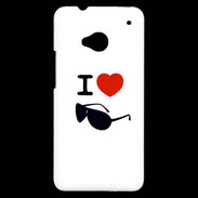 Coque HTC One I love Lunette Fun 2