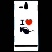 Coque Sony Xperia U I love Lunette Fun 2