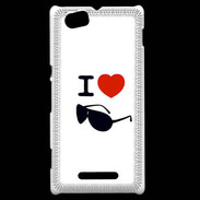 Coque Sony Xperia M I love Lunette Fun 2