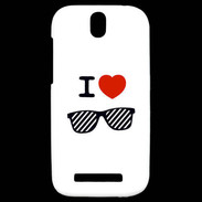Coque HTC One SV I love Lunette Fun 3