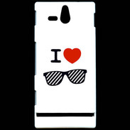 Coque Sony Xperia U I love Lunette Fun 3