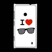 Coque Nokia Lumia 520 I love Lunette Fun 3