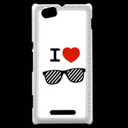 Coque Sony Xperia M I love Lunette Fun 3