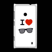 Coque Nokia Lumia 520 I love Lunette Fun 4
