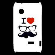 Coque Sony Xperia Typo I love Lunette Moustache