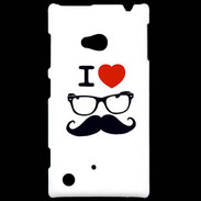 Coque Nokia Lumia 720 I love Lunette Moustache
