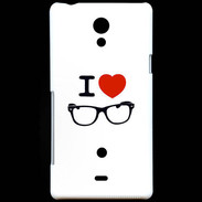 Coque Sony Xperia T I love Lunette 