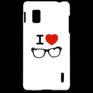 Coque LG Optimus G I love Lunette 