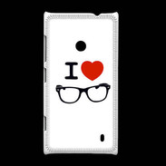 Coque Nokia Lumia 520 I love Lunette 