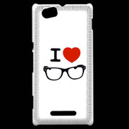 Coque Sony Xperia M I love Lunette 