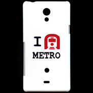 Coque Sony Xperia T I love Metro