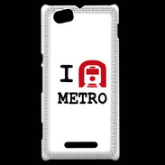 Coque Sony Xperia M I love Metro