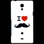Coque Sony Xperia T I love Moustache