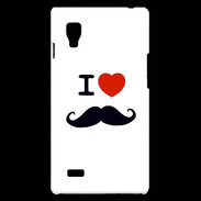 Coque LG Optimus L9 I love Moustache