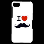 Coque Blackberry Z10 I love Moustache