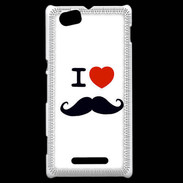 Coque Sony Xperia M I love Moustache