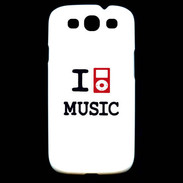Coque Samsung Galaxy S3 I love Music