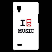 Coque LG Optimus L9 I love Music