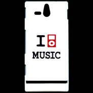 Coque Sony Xperia U I love Music