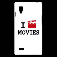 Coque LG Optimus L9 I love Movies