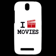 Coque HTC One SV I love Movies