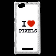 Coque Sony Xperia M I love Pixels