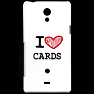 Coque Sony Xperia T I love Poker Heart