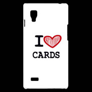 Coque LG Optimus L9 I love Poker Heart