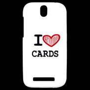 Coque HTC One SV I love Poker Heart
